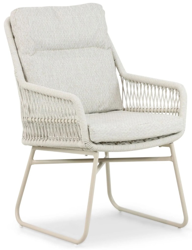 Tuinset Ronde Tuintafel 4 personen 100 cm Rope Zand/Beige Lifestyle Garden Furniture Vicente/Serino