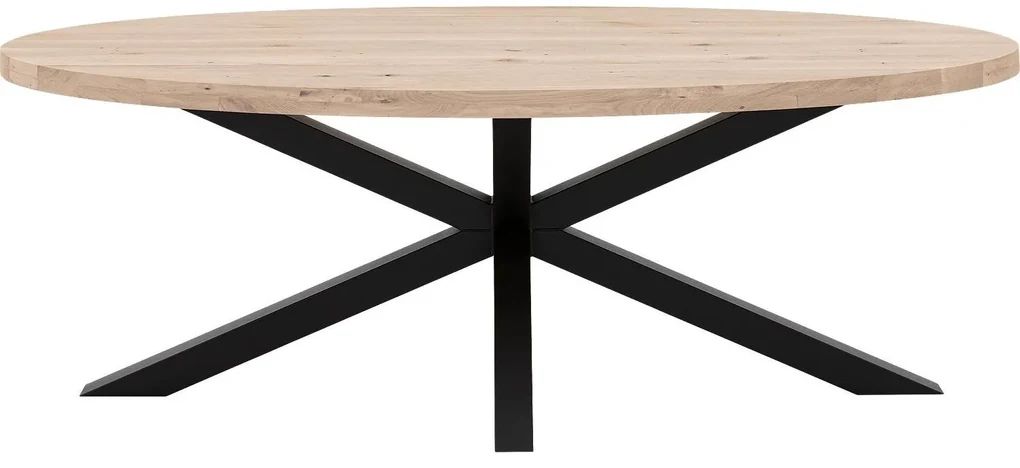 Goossens Eettafel Blade, Strak blad ovaal 220 x 110 cm 6 cm dik