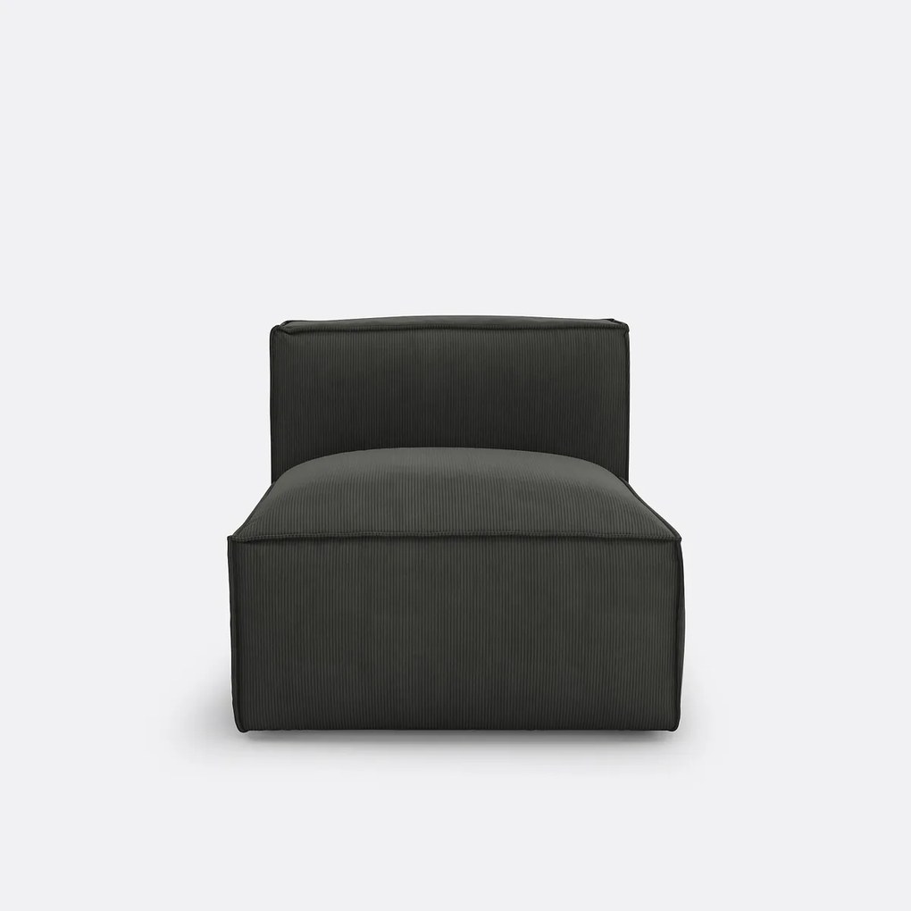 Modulaire comfortzetel in geribd fluweel, Seven