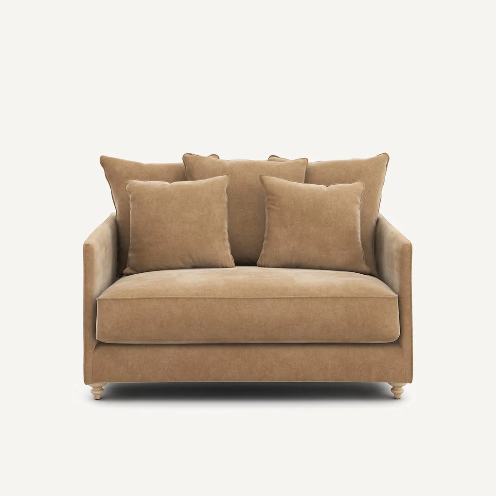 2-zits slaapbank in stonewashed fluweel, Lazare