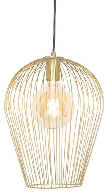Design hanglamp goud - Wire Ario Design E27 Binnenverlichting Lamp