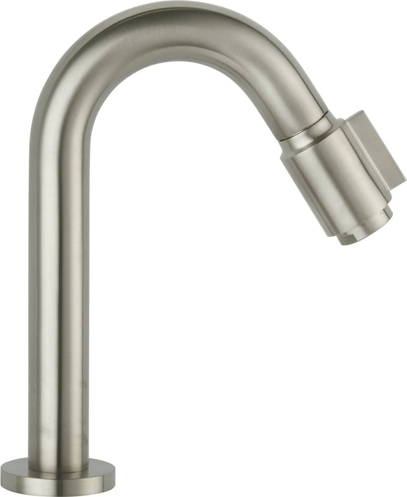 Saqu Essential 2.0 luxe fonteinkraan met C-uitloop geborsteld staal