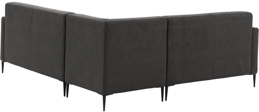 Goossens Key West antraciet, micro leer, 2-zits, modern design