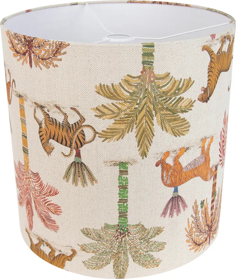 Stoffen lampenkap multicolor met dierenprint 40/40/40