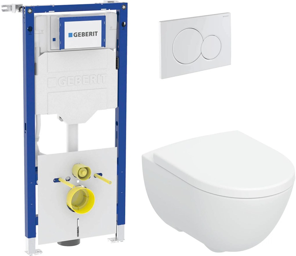 Geberit Nexus complete toiletset wit met Geberit UP320 reservoir en Sigma 01 bediningspaneel glans wit