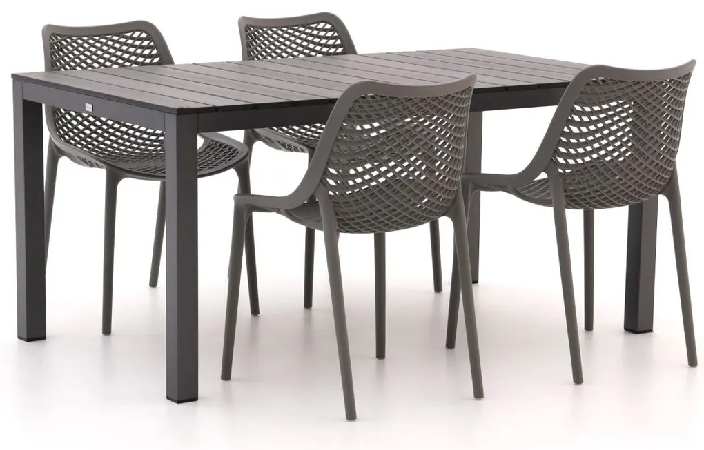 Forza Ripi/Fidenza 160cm dining tuinset 5-delig stapelbaar