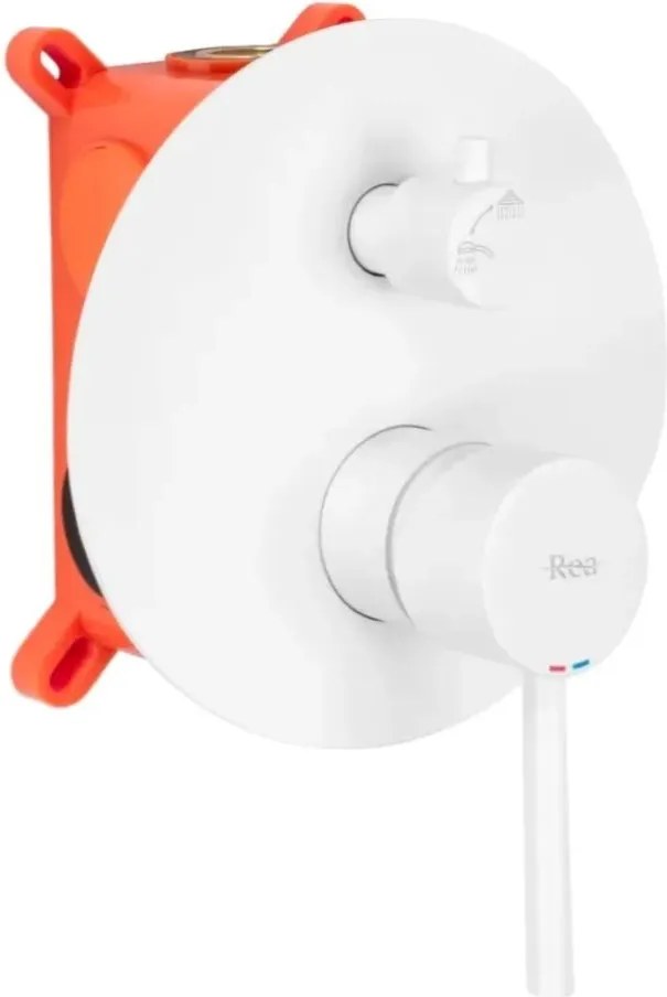 Inbouw badmengkraan Rea Lungo White + BOX