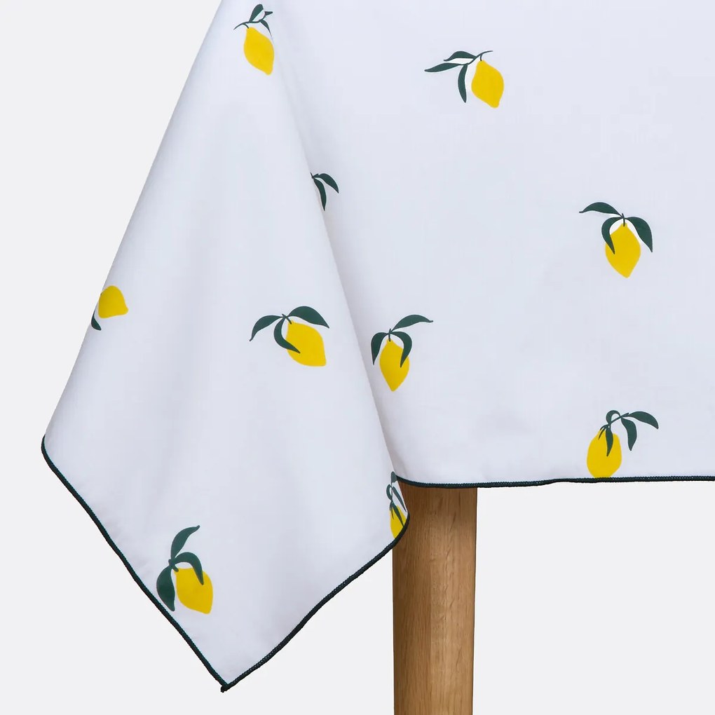 Bedrukt tafelkleed, katoen, LEMON
