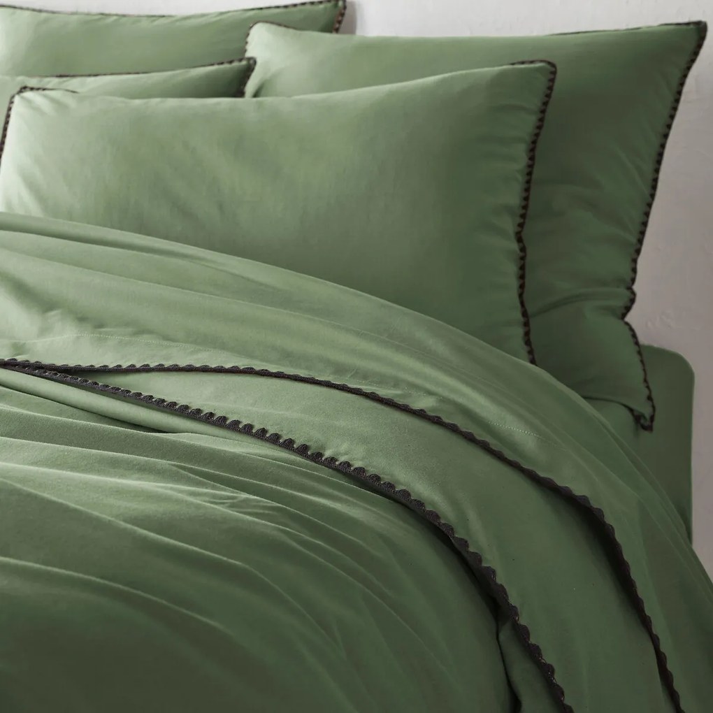 Dekbedovertrek in gewassen katoen, geborduurd, Merida