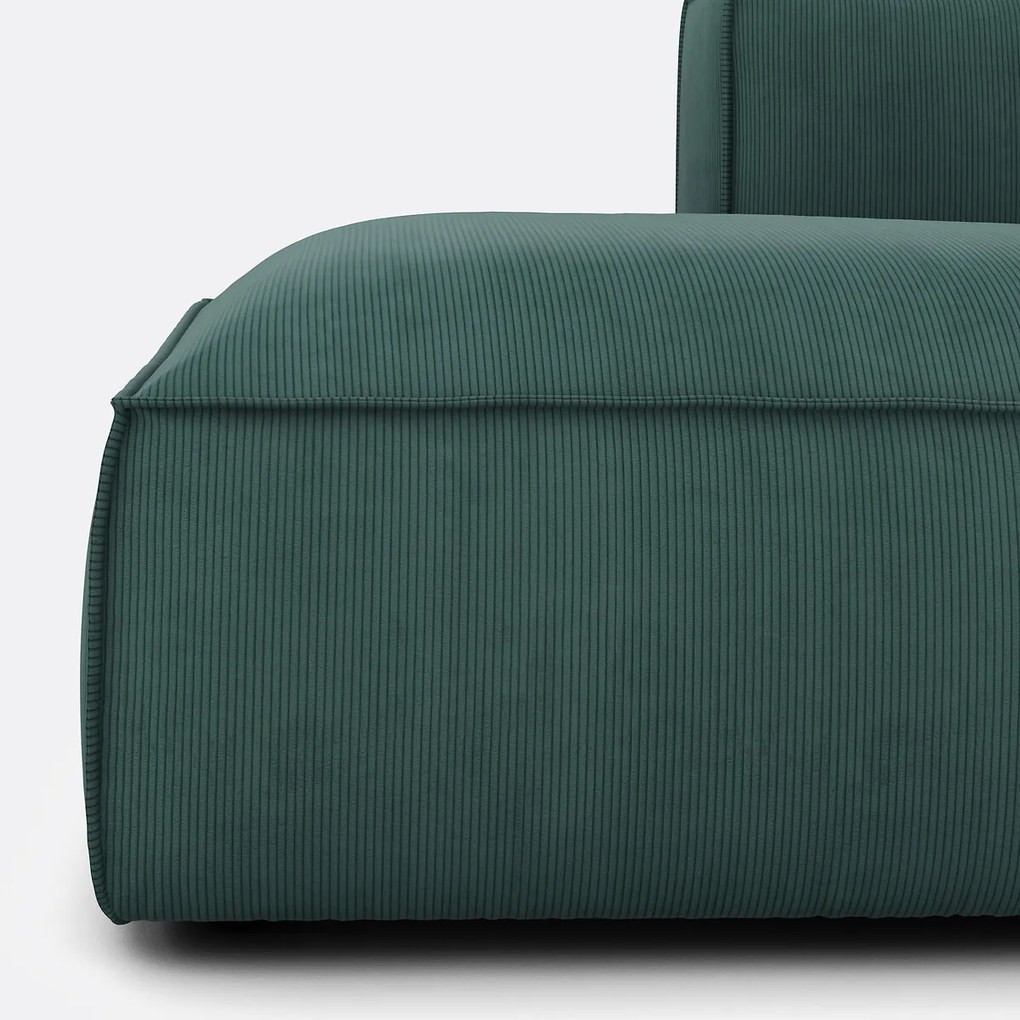 Modulaire hoekbank rechts in ribfluweel, SEVEN