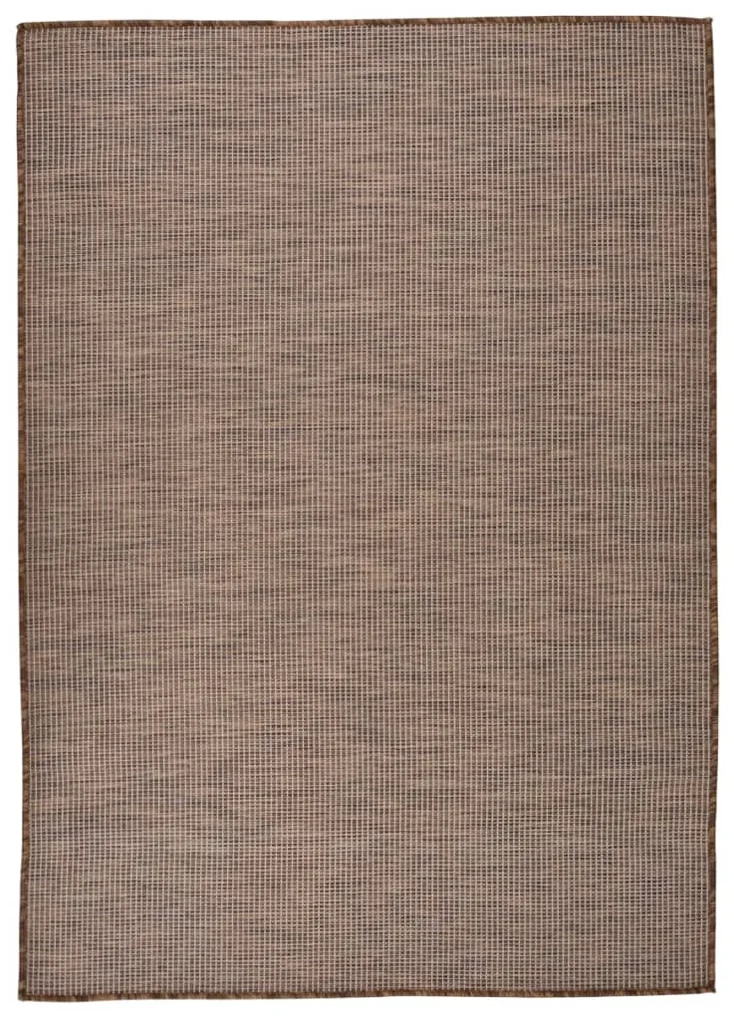 vidaXL Buitenkleed platgeweven 140x200 cm bruin