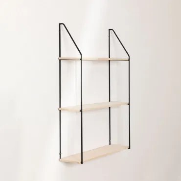 Wandrek ↔︎ 65 Cm Van Hout En Staal Arison 3 Planken Plank - Sklum