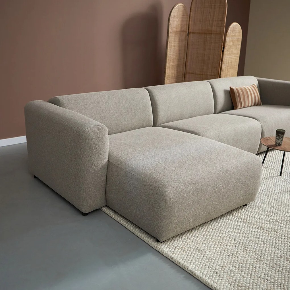 Hoekbank Met Chaise Longue Links Taupe