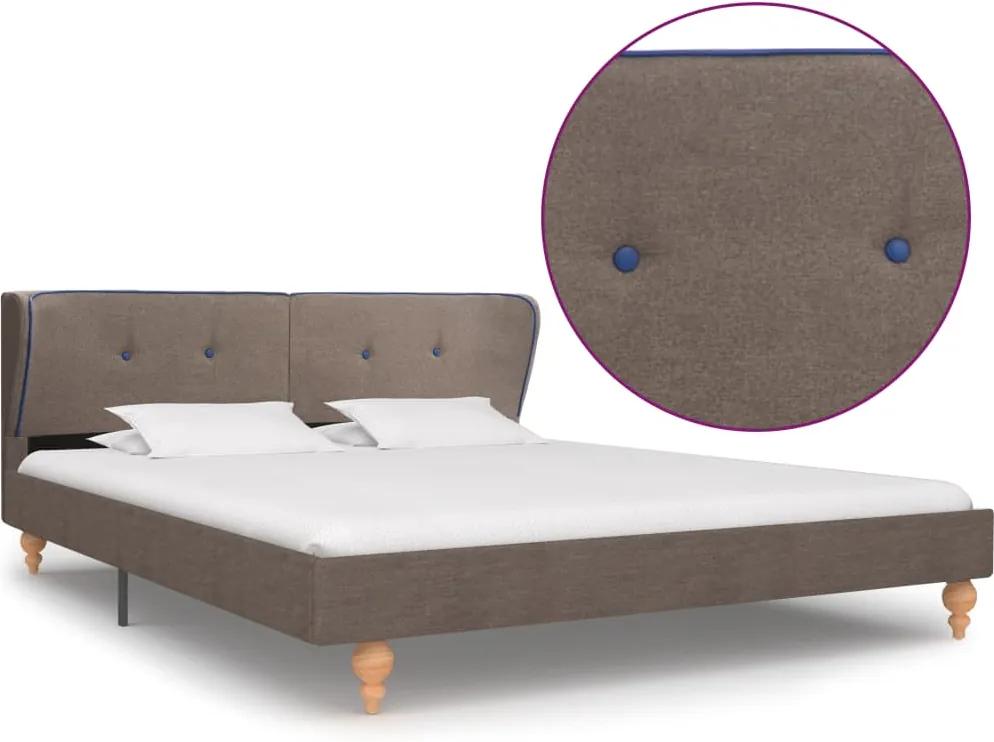 Bedframe stof taupe 160x200 cm