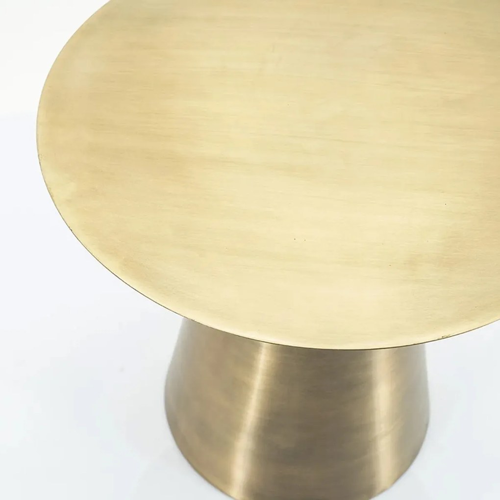 Ronde Bijzettafel Goud - 50 X 50cm.