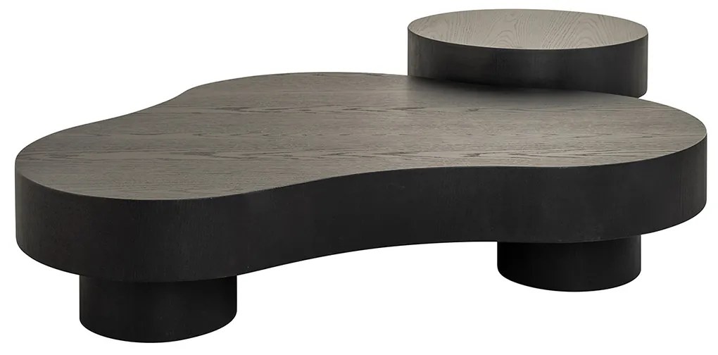 Richmond Interiors Bogor Grote Salontafel Set Organisch Dark Coffee - 143 X 103cm.