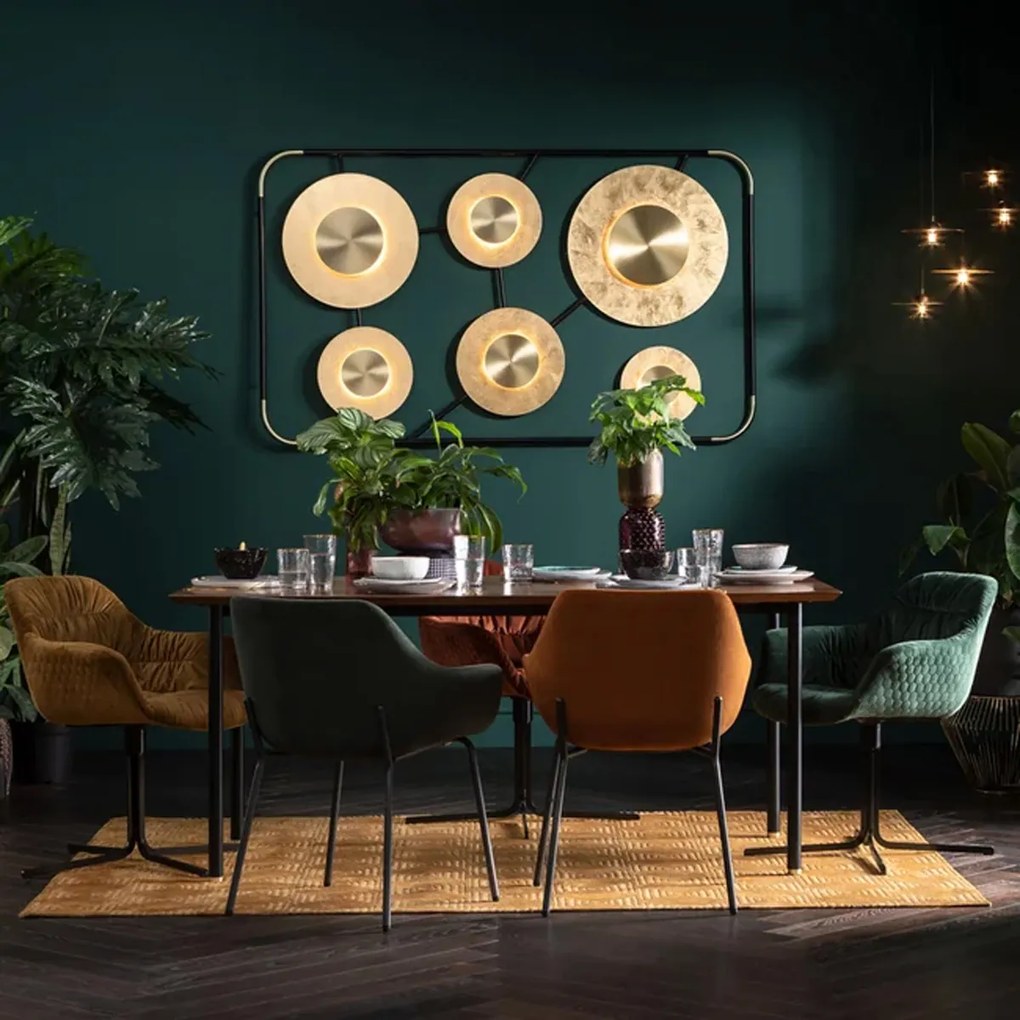 Kare Design Disc Grote Design Wandlamp Met Goud