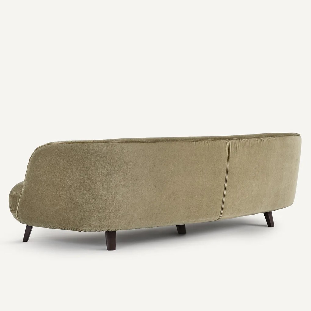 5-zits bank in linnen fluweel, Rosebury, ontwerp Emmanuel Gallina