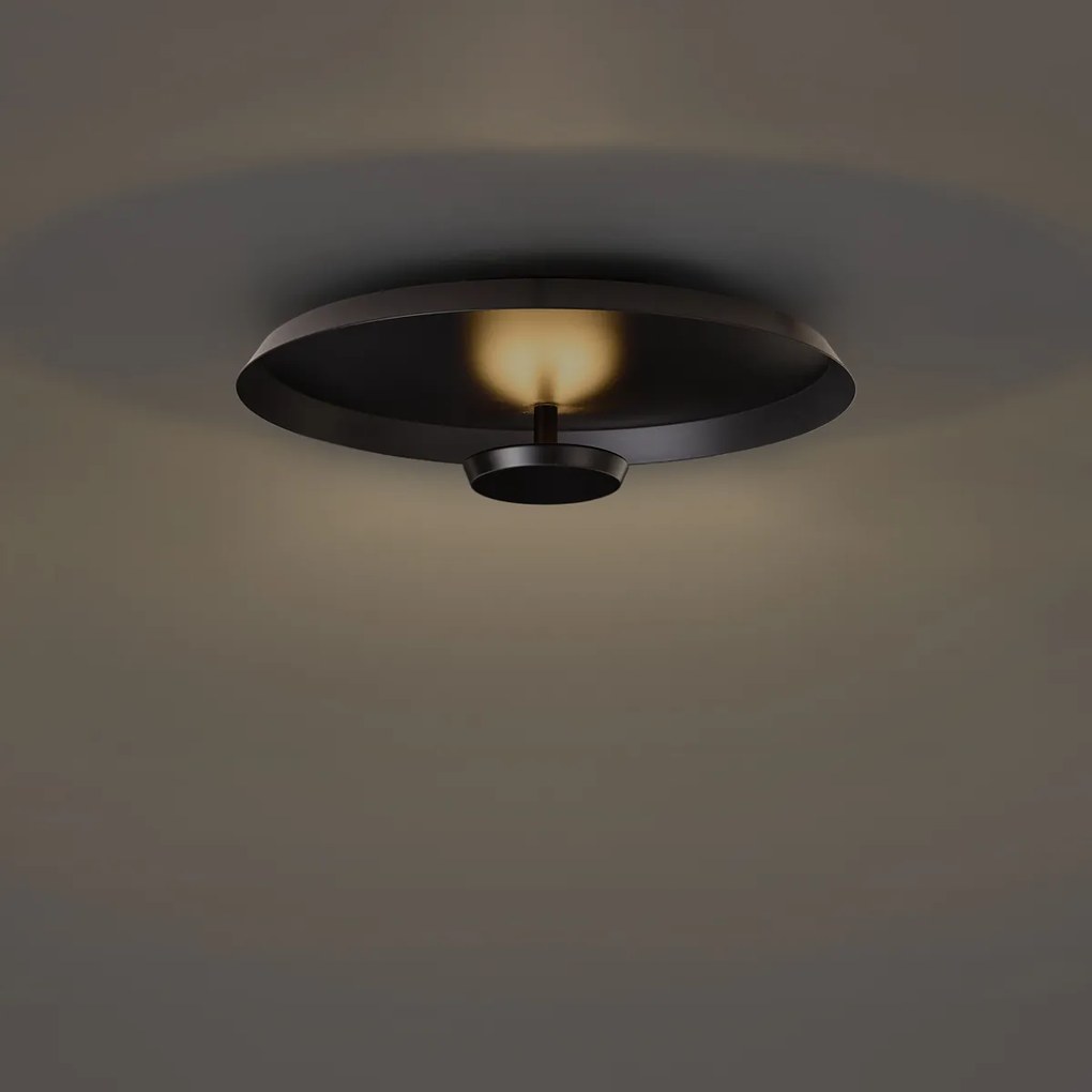 Moderne plafondlamp mat zwart incl. LED 3-staps dimbaar - Sombra