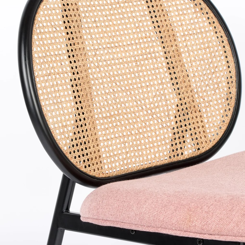 Zuiver Spike Webbing Roze Fauteuil Rotan Webbing