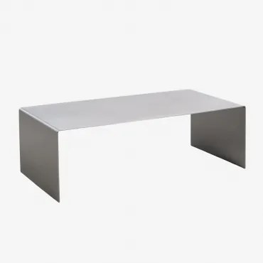 Rectangulaire Salontafel 110x55 Cm In Roestvrij Staal Rinno Roestvrij Staal - Sklum