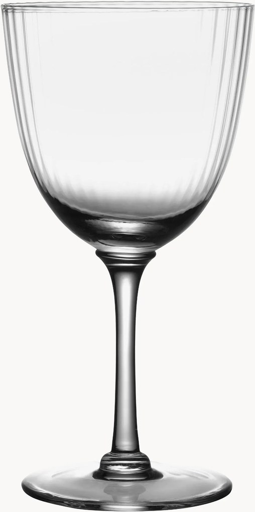 Mondgeblazen kristallen witte wijnglazen Ripple, 4-delig
