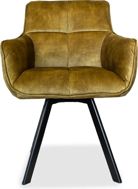 Eetkamerstoel - Peter - Draaibaar - stof Velours Adore green