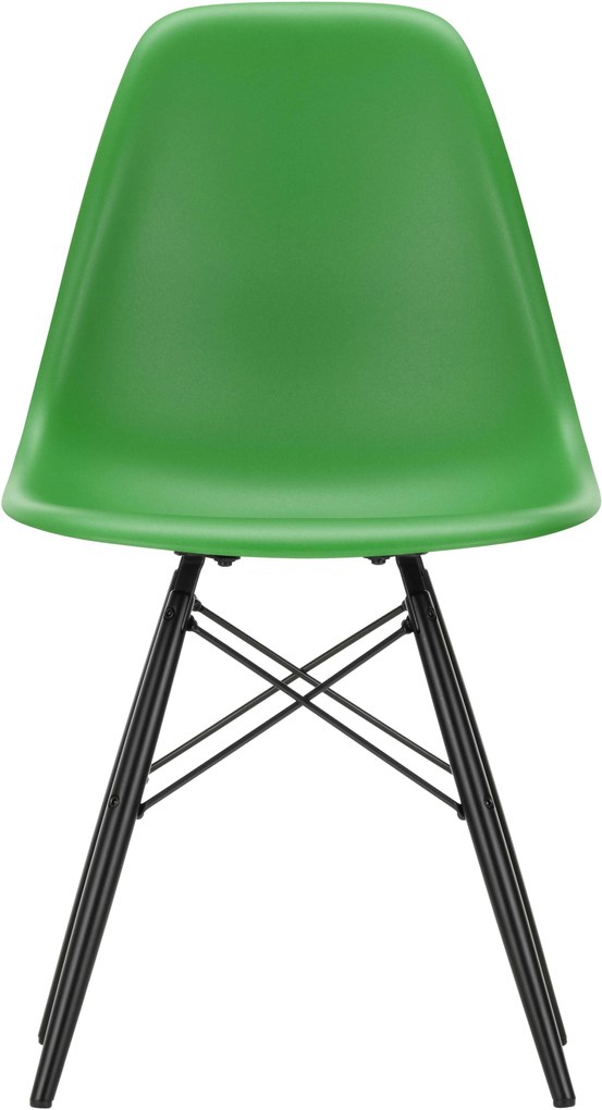 Vitra Eames DSW stoel met zwart esdoorn onderstel groen