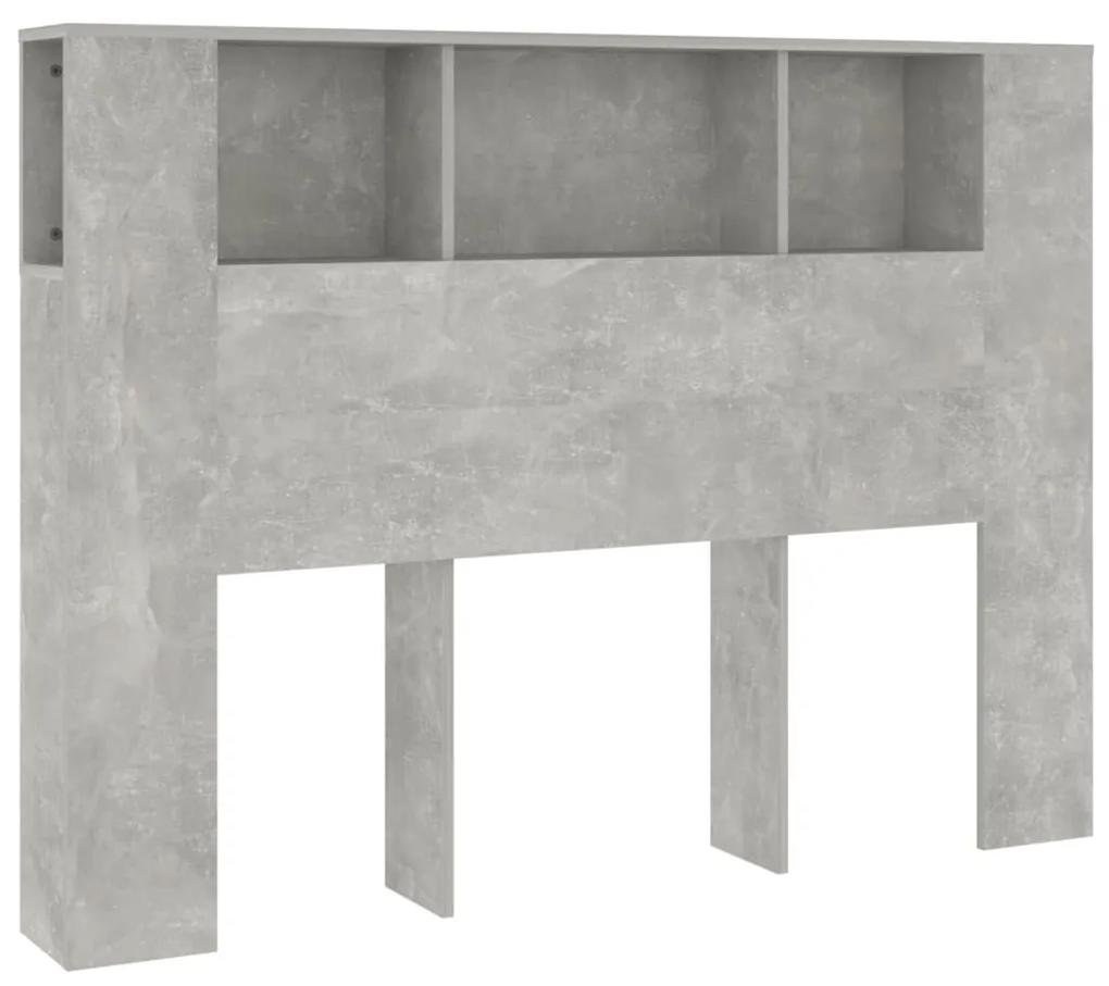 vidaXL Hoofdbordkast 140x18,5x104,5 cm betongrijs