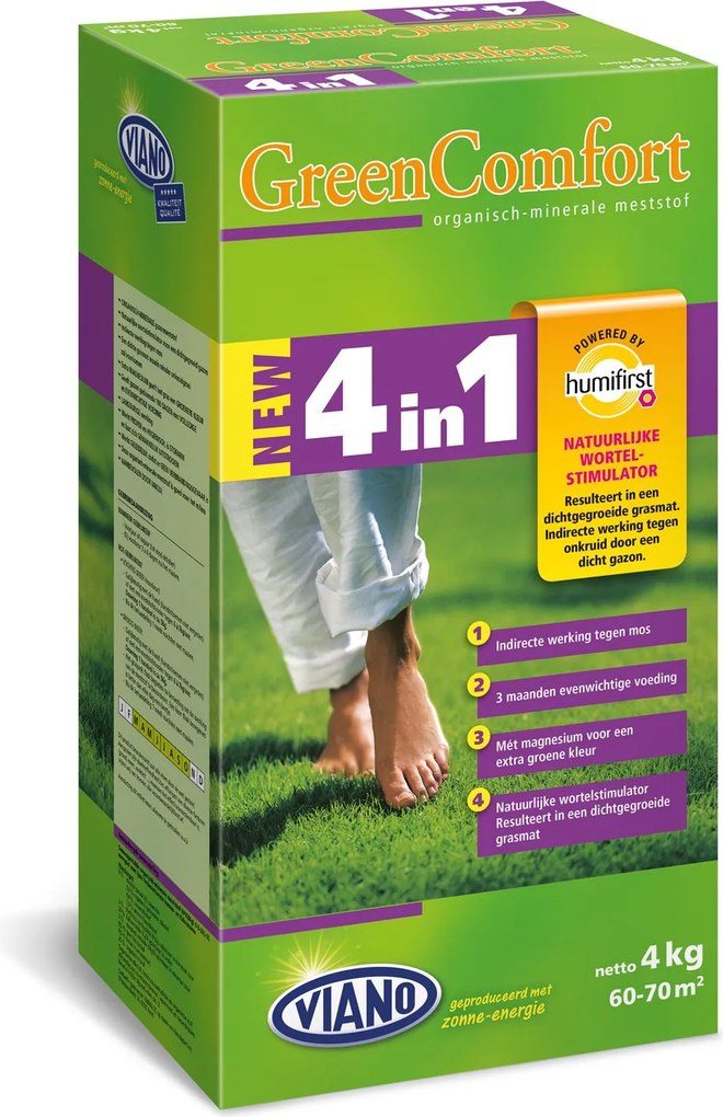 Viano gazonmeststof 4kg voor 60-80m2 - 4-in-1