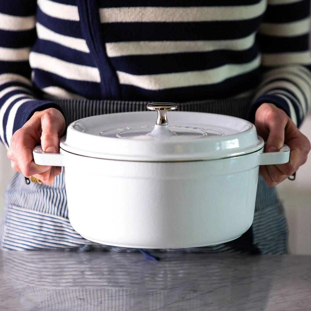 Staub La Cocotte Cocotte 24 cm / 3,7 l, Rond, Puur wit - La Cocotte - Staub