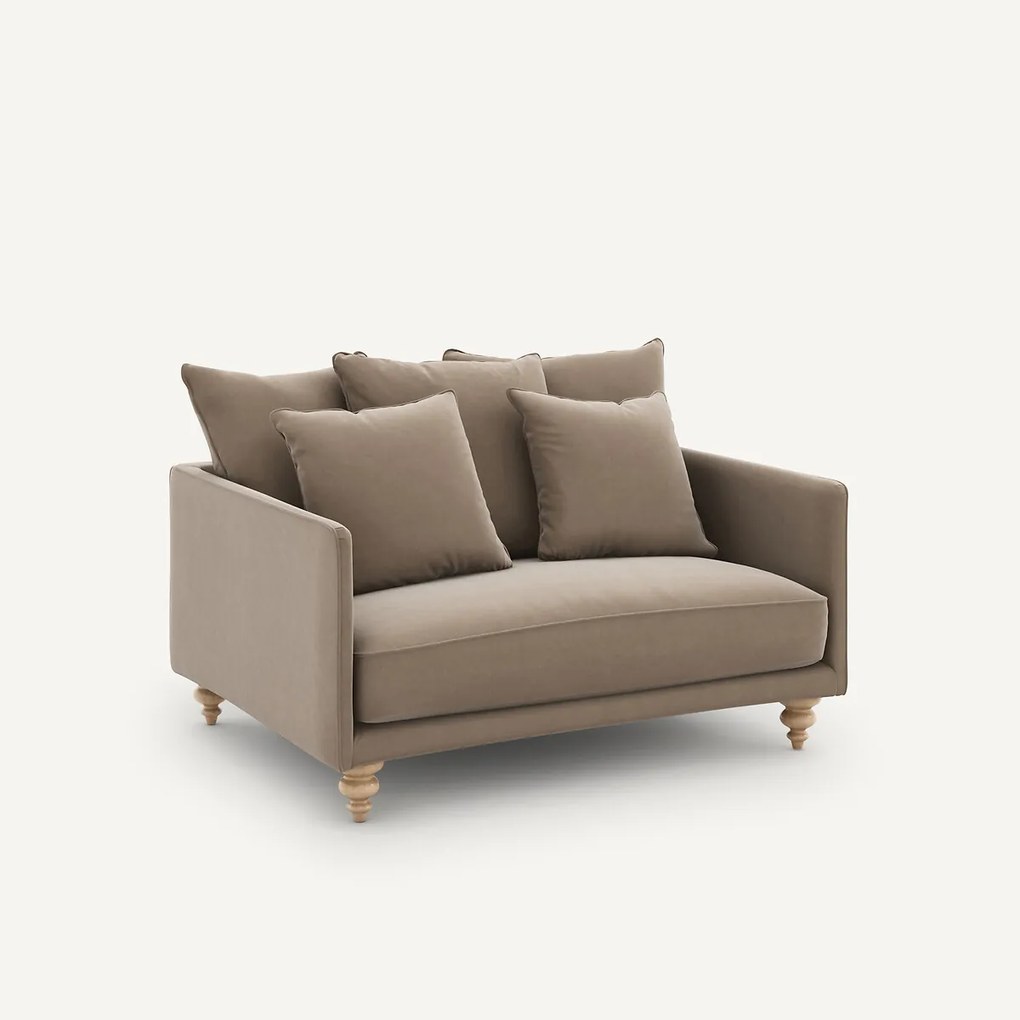 2-zits compact fluwelen bank, Lazare