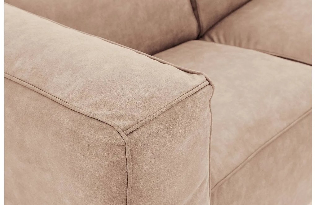 Goossens Bank Calvin beige, micro leer, 2-zits, modern design