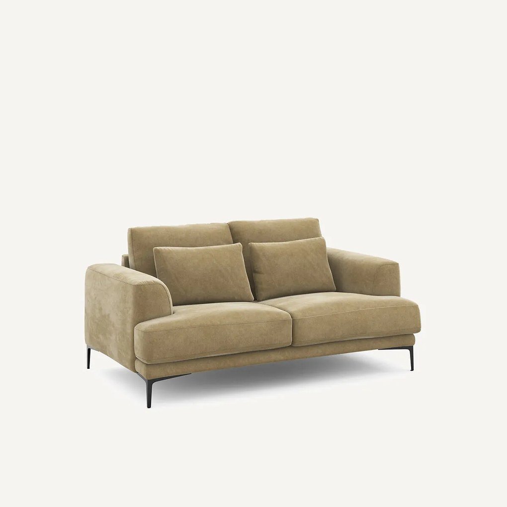 2-zits bank in stonewashed fluweel, Marsile