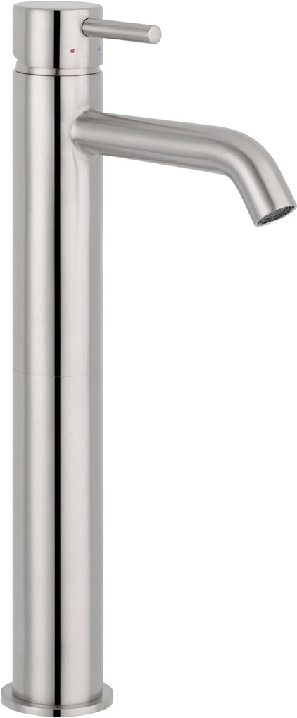 Saqu Eurotrend verhoogde wastafelkraan geborsteld nikkel