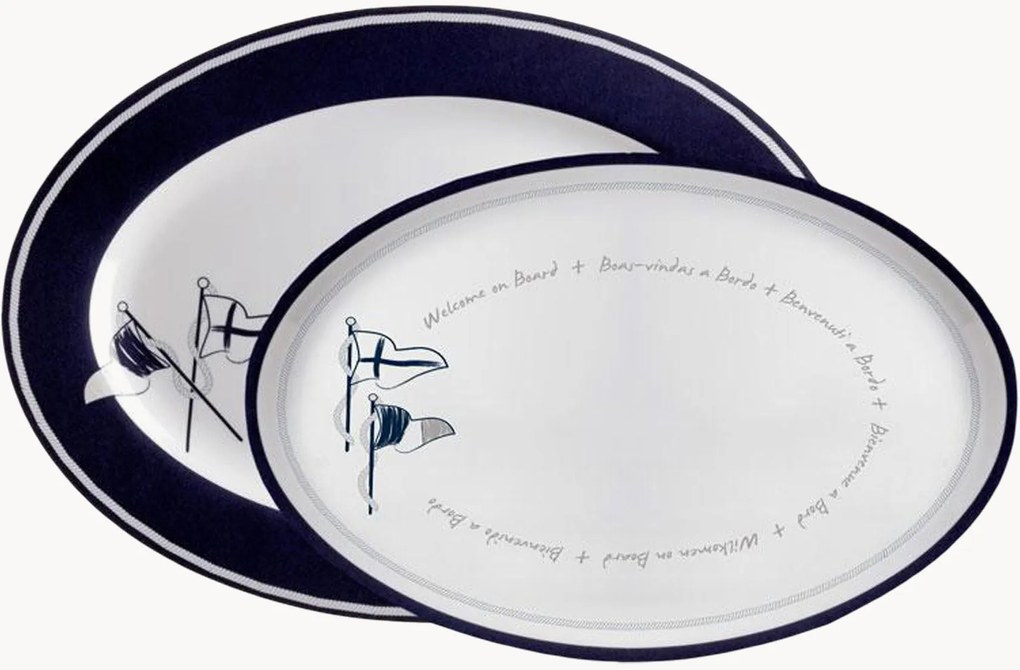 Ovale serveerplateaus Wob, 2-delig