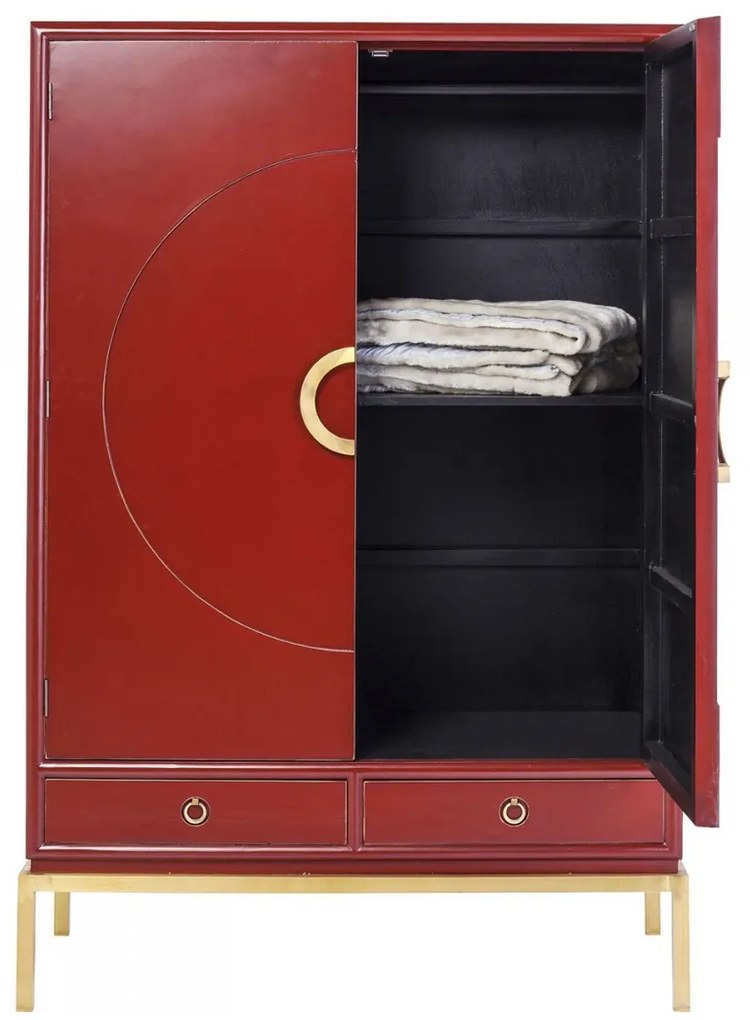 Kare Design Disk Bordeauxrode Kledingkast - 120x55x180cm.