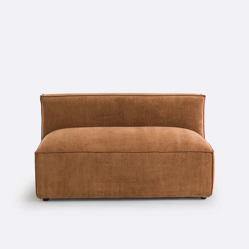 Element voor modulaire bank, 2-zit, in ribfluweel, Seven