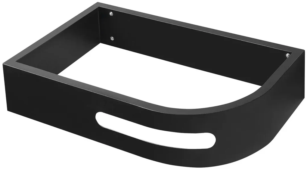 Sapho Pulse wastafel console mat zwart links 74.5x44.5cm
