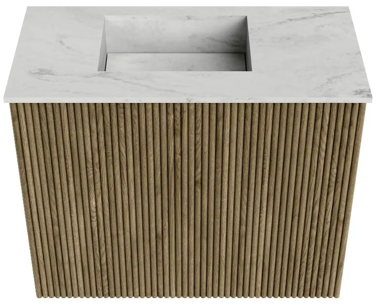 Mondiaz Joya DLux 50cm toiletmeubel dusk met wastafel faye links 1 kraangat opalo