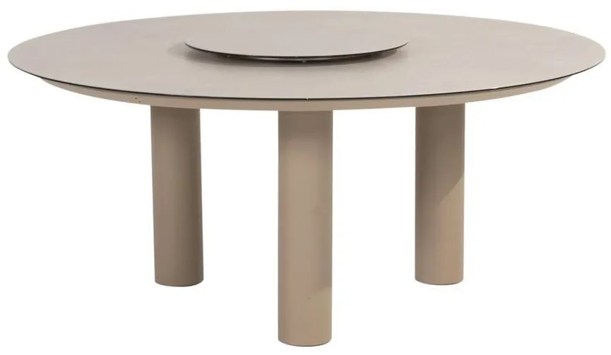 Taste by 4 Seasons Donato low tuintafel latte met geprint keramisch blad Ø 160 cm Tuintafel beige weerbestendig