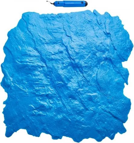 VEVOR Betonstempelmat, 18 x 18 inch Betontextuur, Polyurethaanstempel, Steentegeltextuurmat, Afdruk van leisteenvloer, Naadloze stempel, Betonnen mallen voor decoratieve buitenruimtes, Blauw