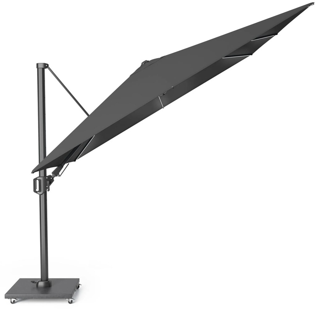 Platinum Challenger telescope zweefparasol 3x3m T2 premium (excl. voet) faded black GLOW