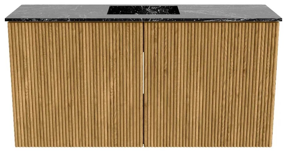 Mondiaz Joya DLux 80cm toiletmeubel oak met wastafel faye midden 1 kraangat lava