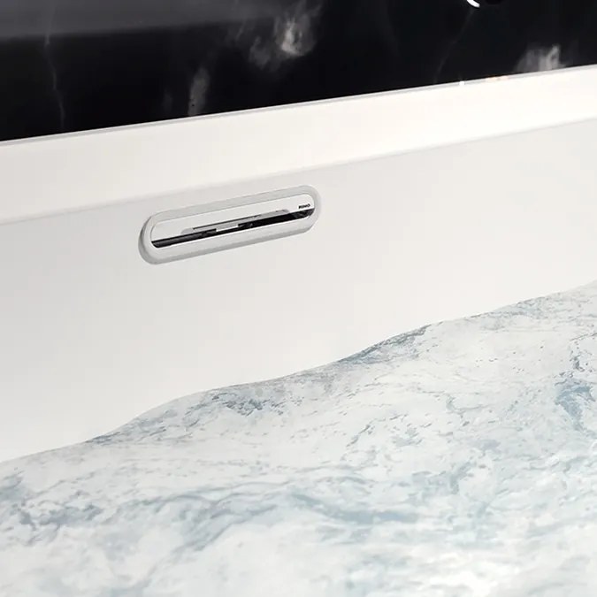 Riho Still Shower inbouw ligbad 180x80cm wit glans met Fall overloop