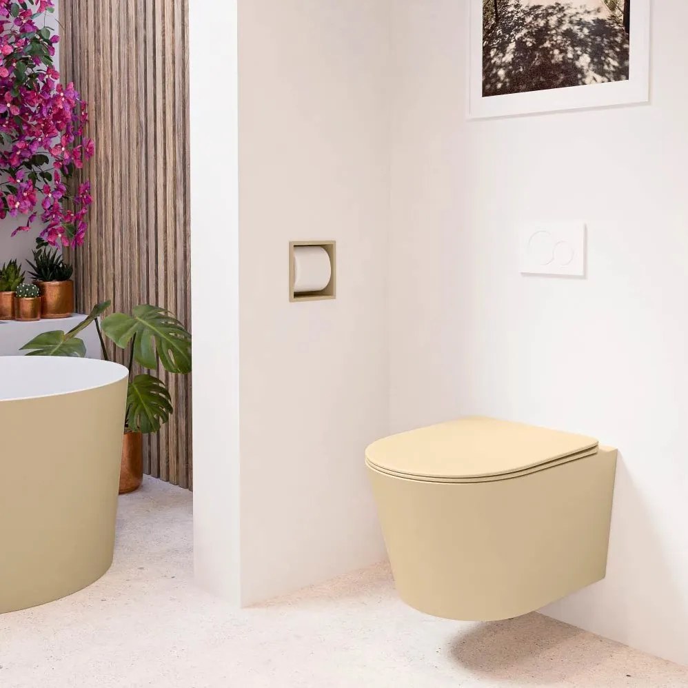 Mondiaz Lavie toiletpot randloos met softclose zitting sand