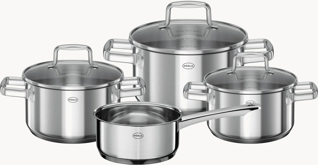 Kookset Moments van edelstaal, 4-delig