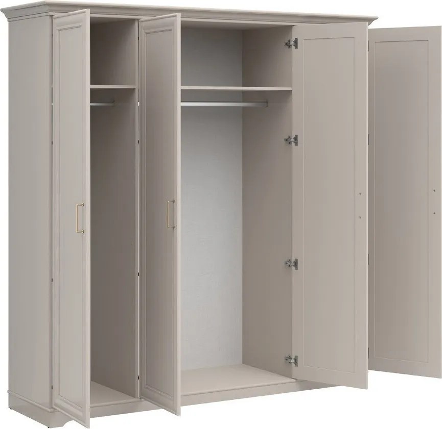 Kledingkast Evanuo 103, Kasjmier, 216x210x61cm, 134.75 kg, Kledingkast deuren: Met scharnieren