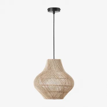Hanglamp Van Rotan Magali Zwart & Ø40 Cm - ↑35 Cm Magali - Sklum