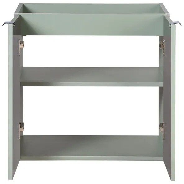 Comad Reed Green badmeubel ribbelfront 60cm met 2 deuren en bijpassend toppaneel